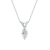 Auriya Platinum 0.45ctw Marquise Solitaire Lab Grown Diamond Necklace V-End Prong (H-I VS) - 0.45 sold by Zulily