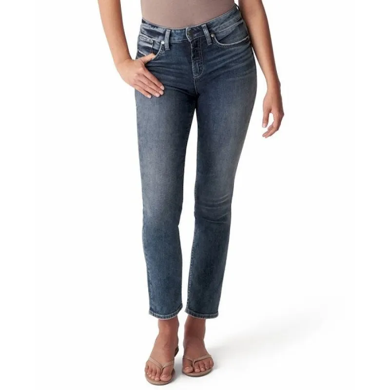 Silver Jeans Co. Women's Avery High Rise Straight Leg Jeans Blue Size 26 sold by Zulily