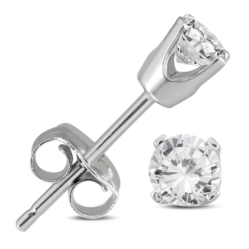 Marquee Jewels 14k White Gold 1/4ct TDW IGI Certified Round Diamond Solitaire Stud Earrings sold by Zulily