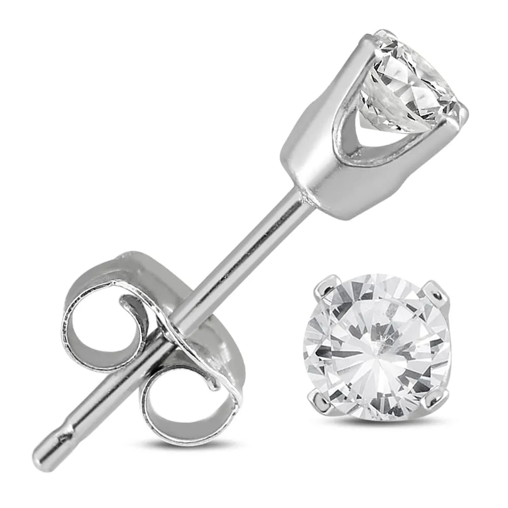Marquee Jewels 14k White Gold 1/4ct TDW IGI Certified Round Diamond Solitaire Stud Earrings sold by Zulily