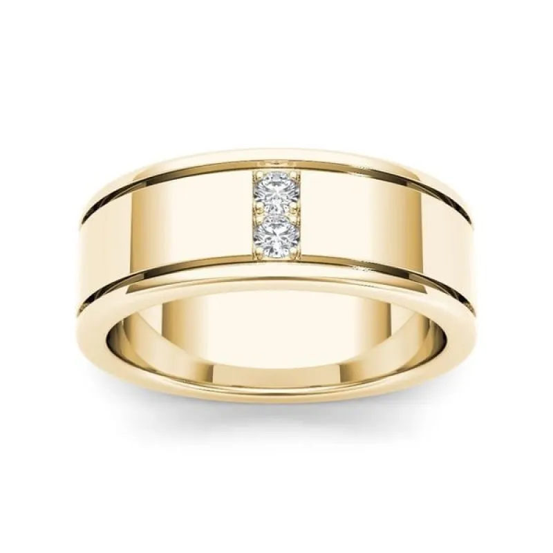 De Couer 14k Yellow Gold 1/2ct TDW Diamond Men's Classic Wedding Band sold by Zulily
