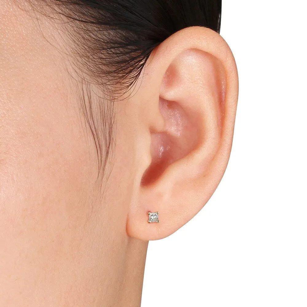 Miadora 14k Gold 1/3ct TDW Princess-cut Diamond Studs sold by Zulily product image thumbnail 4
