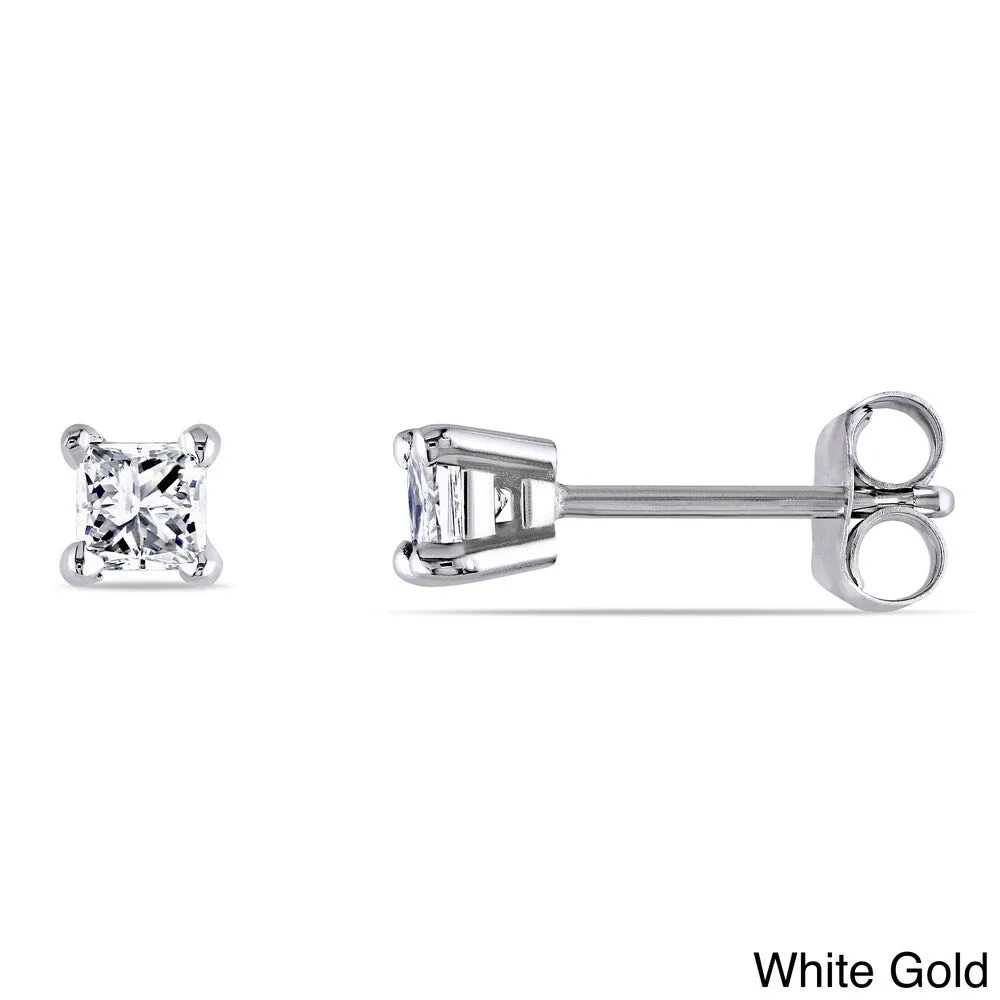 Miadora 14k Gold 1/3ct TDW Princess-cut Diamond Studs sold by Zulily product image thumbnail 2