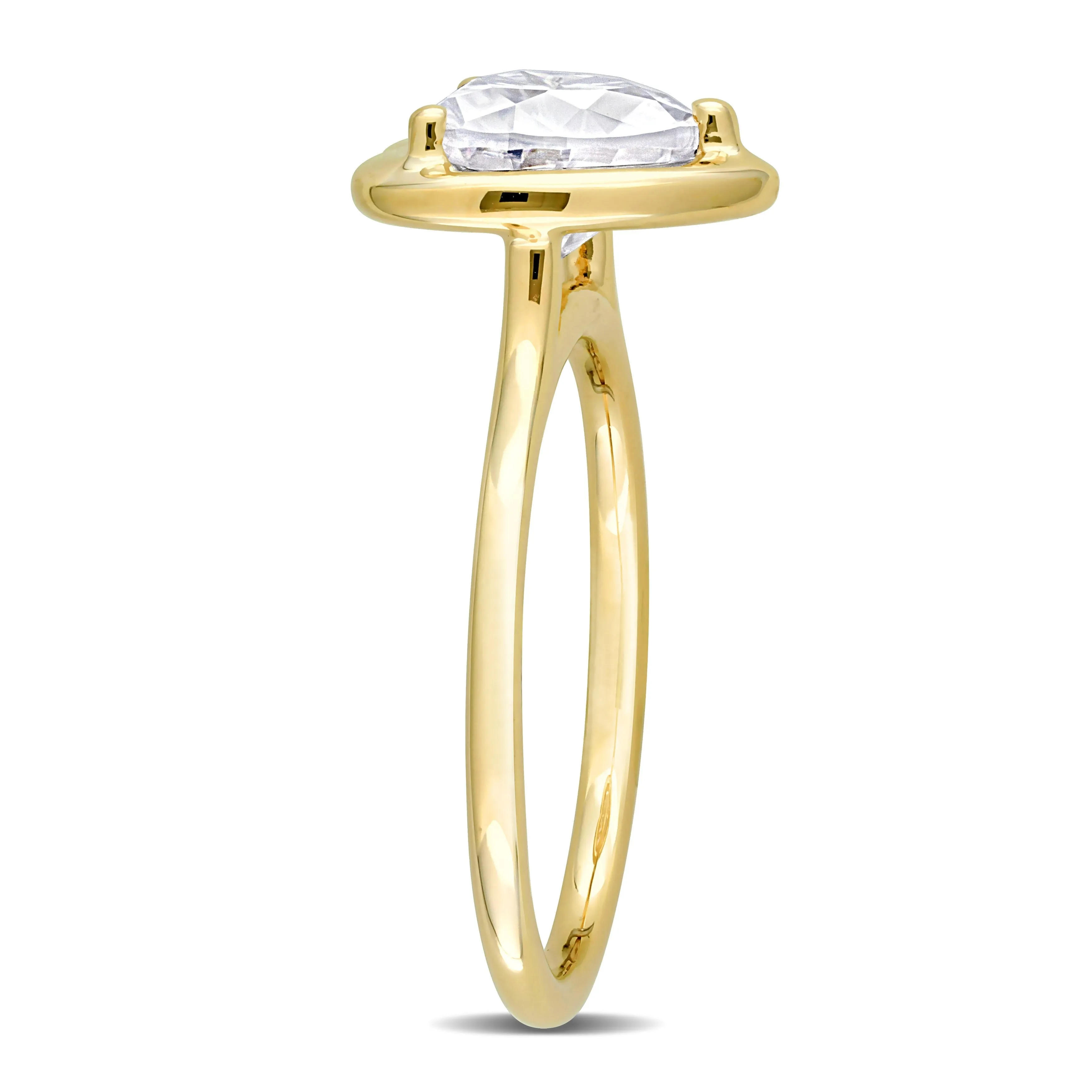 Miadora 2ct DEW Heart-Shaped Created Moissanite Engagement Ring in 10k Yellow Gold sold by Zulily product image thumbnail 2