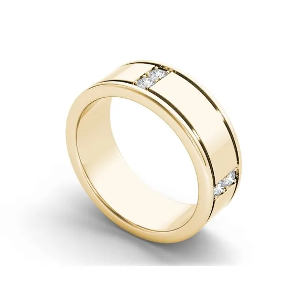 De Couer 14k Yellow Gold 1/2ct TDW Diamond Men's Classic Wedding Band sold by Zulily product image thumbnail 2