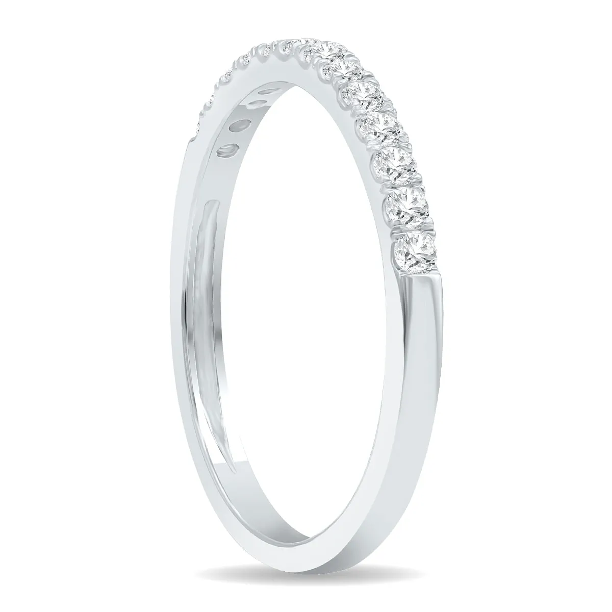 1/4 Carat TW 2MM Round Diamond Wedding Band in 10K White Gold sold by Zulily product image thumbnail 2