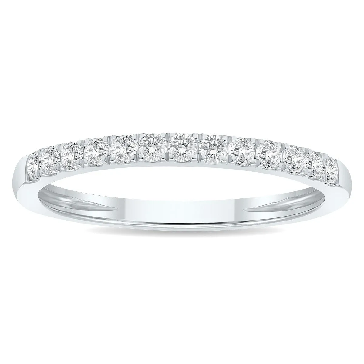 1/4 Carat TW 2MM Round Diamond Wedding Band in 10K White Gold sold by Zulily