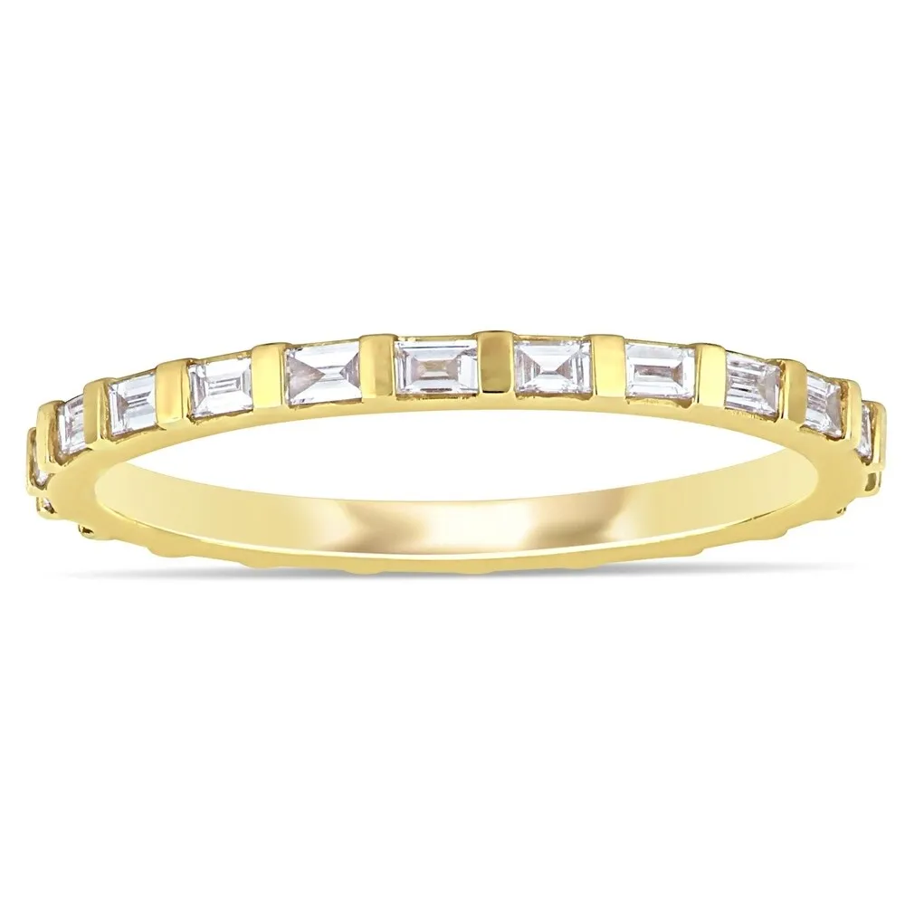 Miadora 14k Yellow Gold 2/5ct TDW Parallel Baguette-Cut Diamond Full Eternity Band sold by Zulily product image thumbnail 2