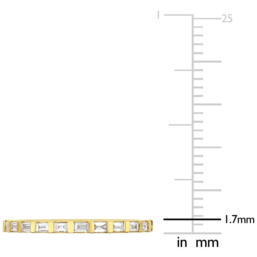Miadora 14k Yellow Gold 2/5ct TDW Parallel Baguette-Cut Diamond Full Eternity Band sold by Zulily product image thumbnail 5