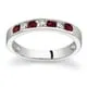 Ruby and Diamond Stackable Channel Ring sold by Zulily