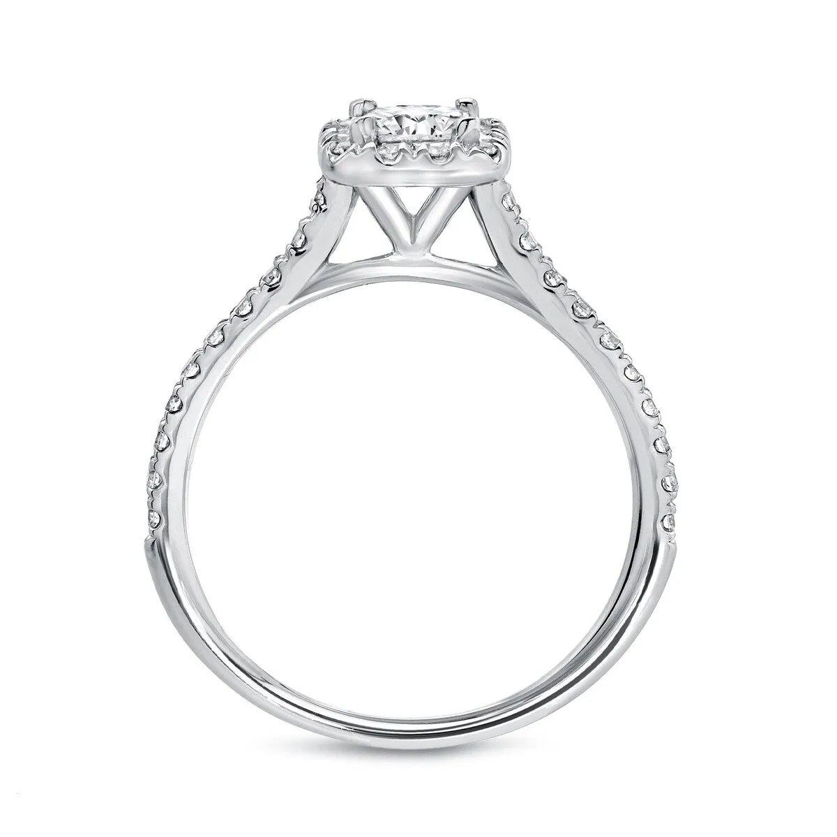 Auriya 1 1/4ctw Princess-cut Halo Diamond Engagement Ring 3pc Set 14k Gold sold by Zulily product image thumbnail 5