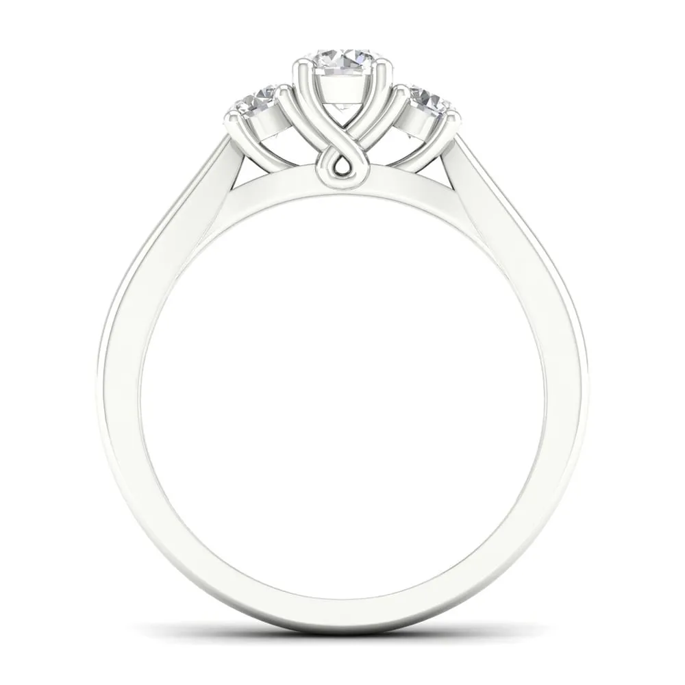 De Couer 10k Gold 1/2ct TDW Diamond Three Stone Anniversary Ring - Pink sold by Zulily product image thumbnail 3