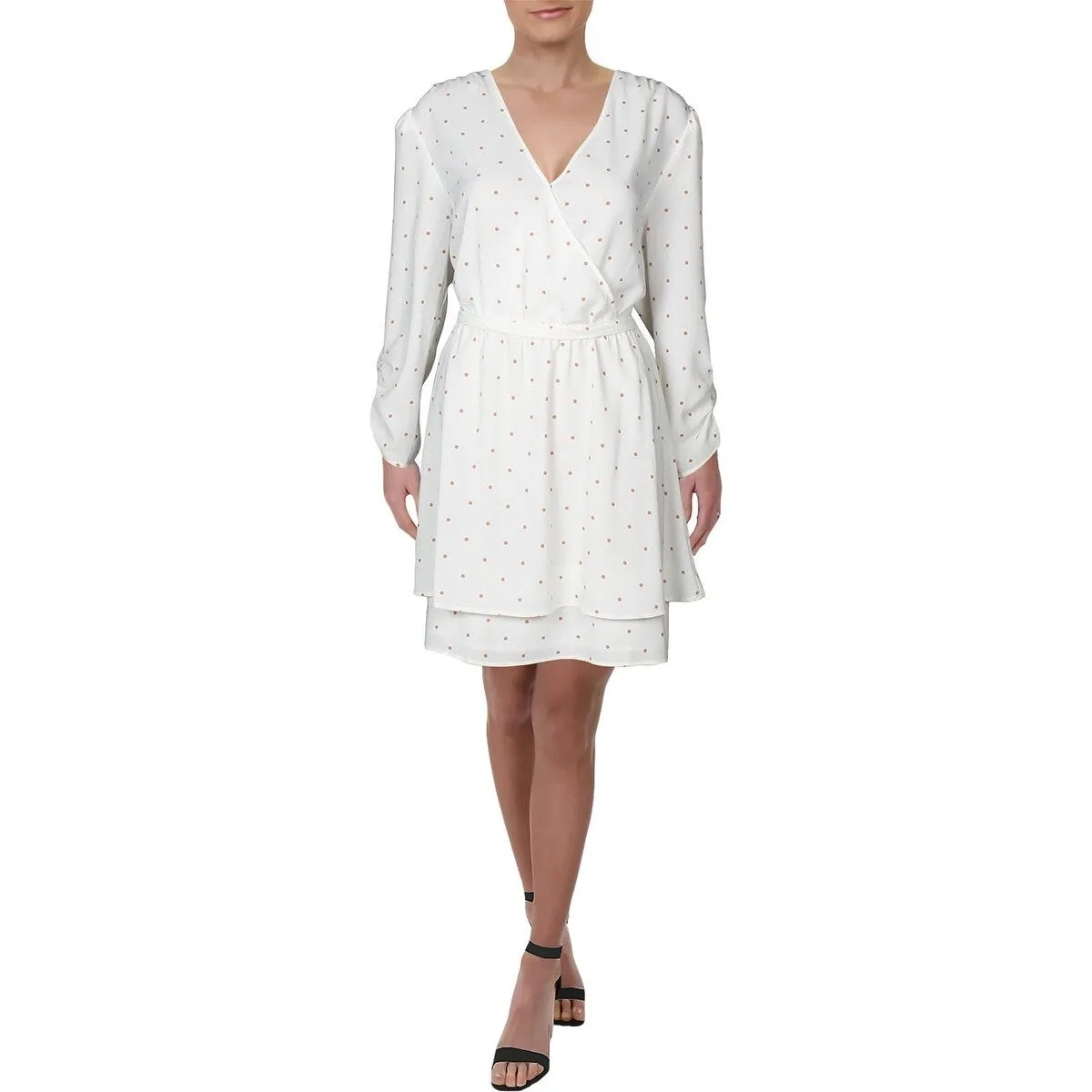 1.STATE Women's Moonlit Tie Waist Polka Dot Mini Dress White sold by Zulily