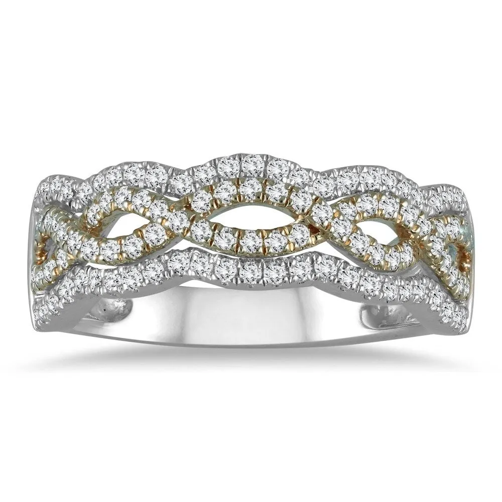 5/8 Carat TW Diamond Two Toned Ring in 10K Gold sold by Zulily