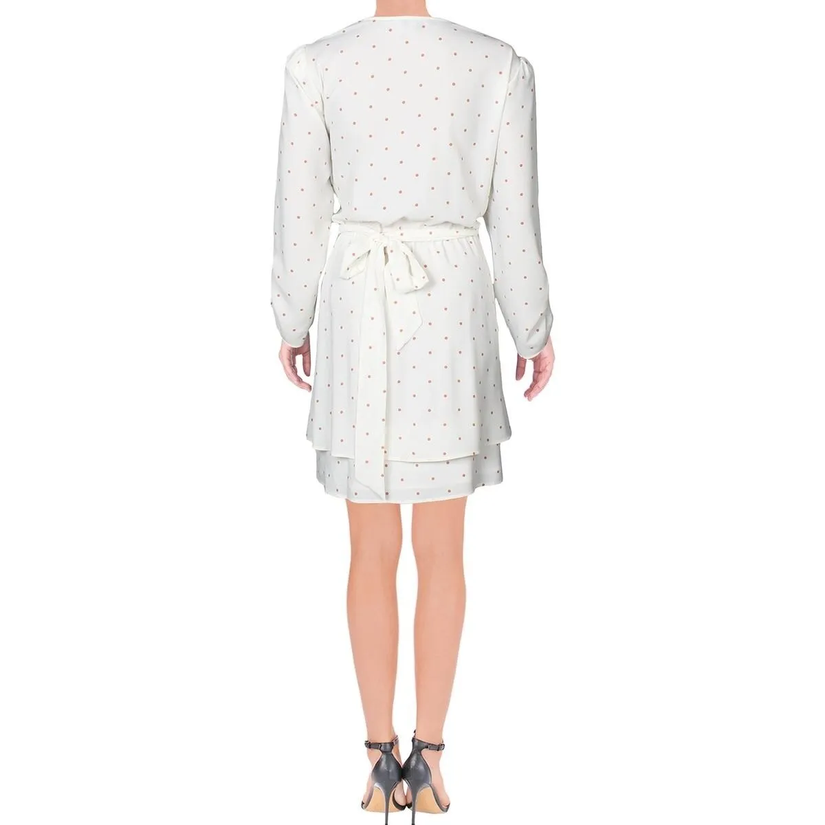 1.STATE Women's Moonlit Tie Waist Polka Dot Mini Dress White sold by Zulily product image thumbnail 2