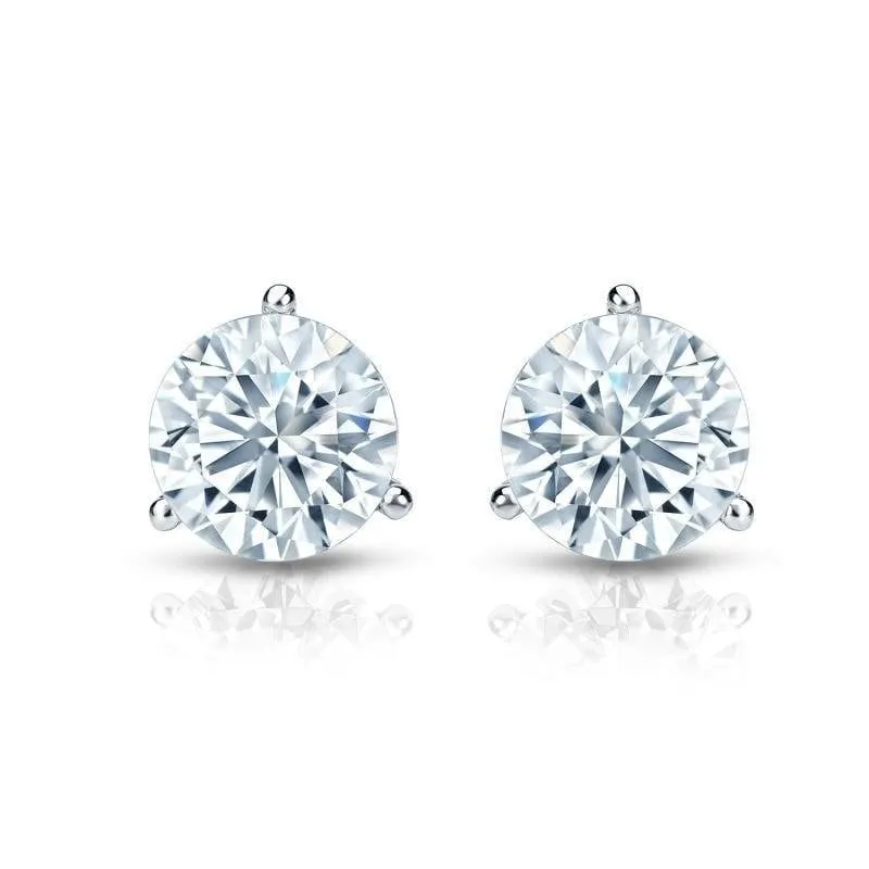 Auriya 1 1/2ctw 3 Prong Martini Set Round Diamond Stud Earrings 18kt Gold GIA Certified sold by Zulily product image thumbnail 5
