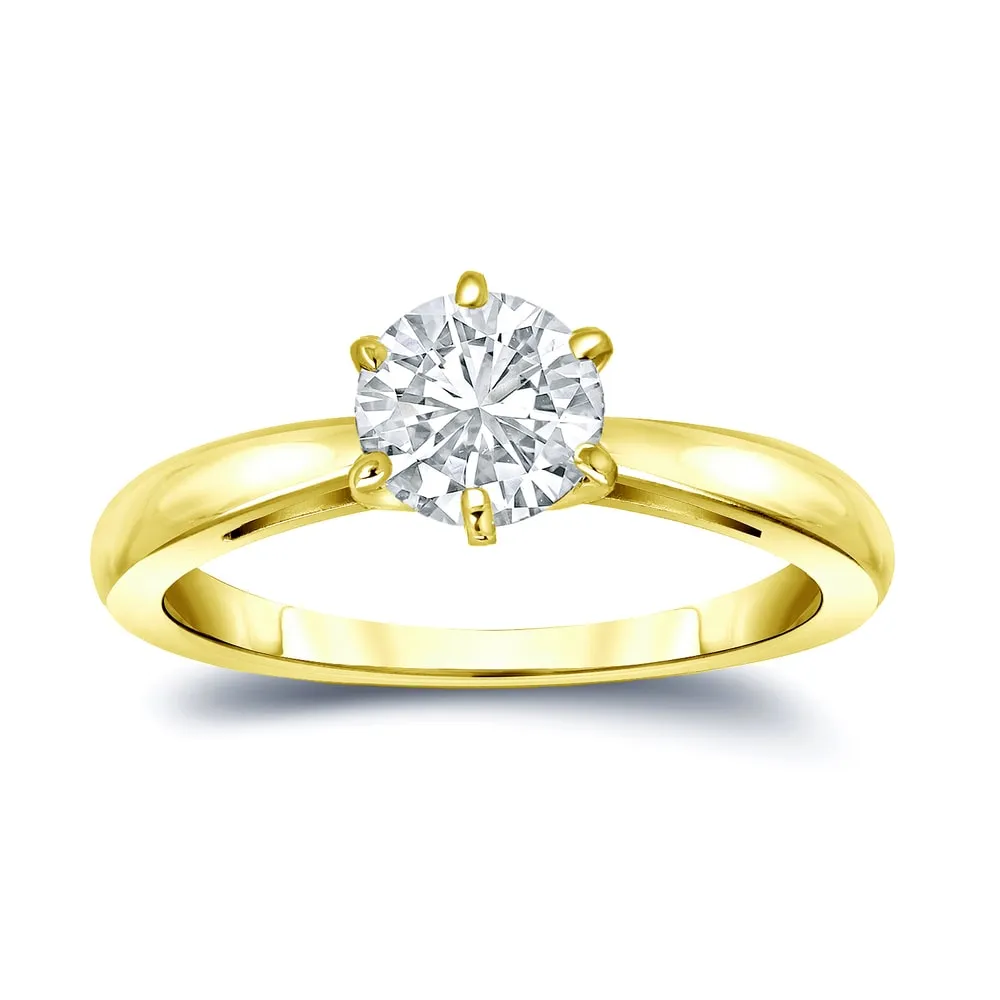 Auriya 14k Gold GIA Certified 1.50ct TDW 6-Prong Round Solitaire Diamond Engagement Ring sold by Zulily product image thumbnail 5