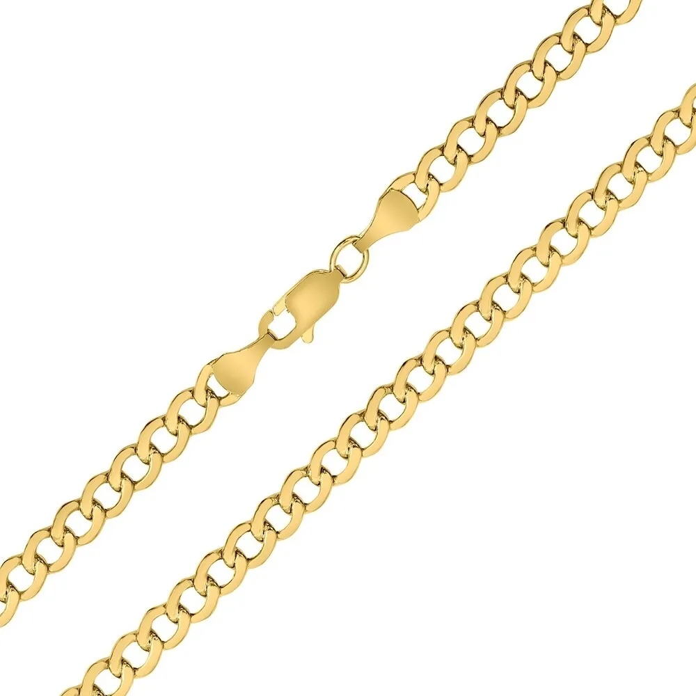 14K Yellow Gold 4.4mm Oval Curb Chain with Lobster Clasp - 20 Inch sold by Zulily