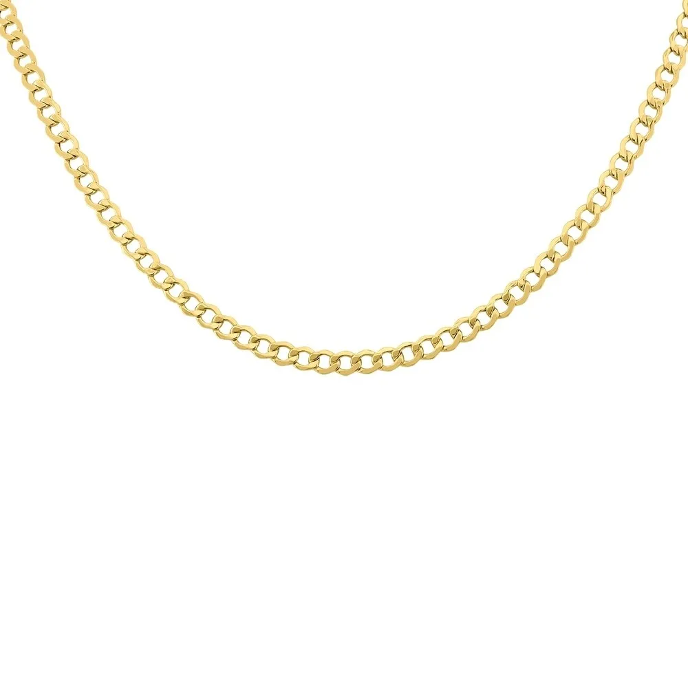 14K Yellow Gold 4.4mm Oval Curb Chain with Lobster Clasp - 20 Inch sold by Zulily product image thumbnail 2