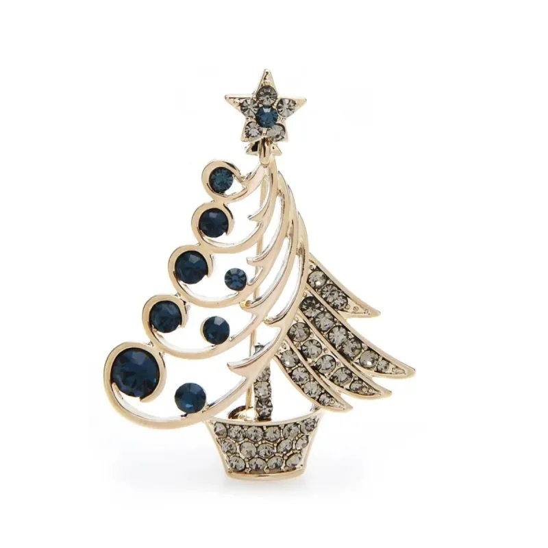 Don't AsK Crystal-Embellished Christmas Tree Brooch sold by Zulily