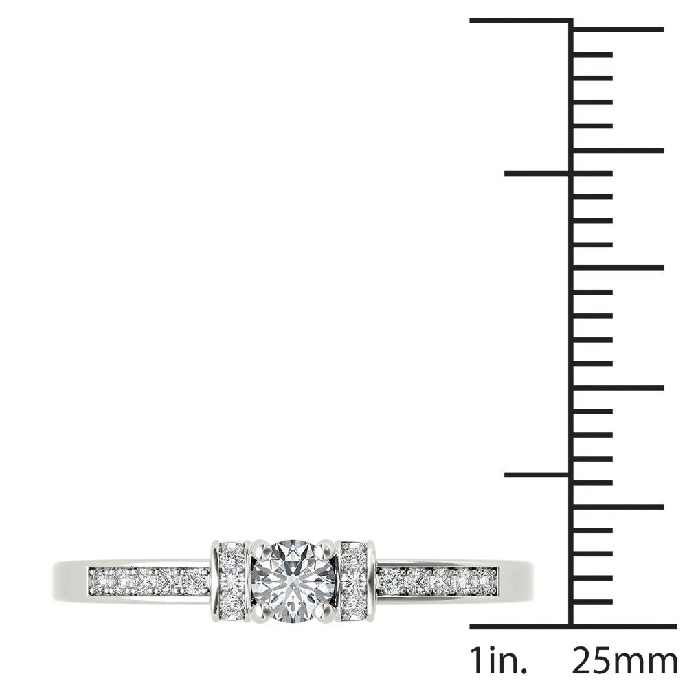 De Couer 10k White Gold 1/4ct TDW Diamond Classic Engagement Ring sold by Zulily product image thumbnail 4