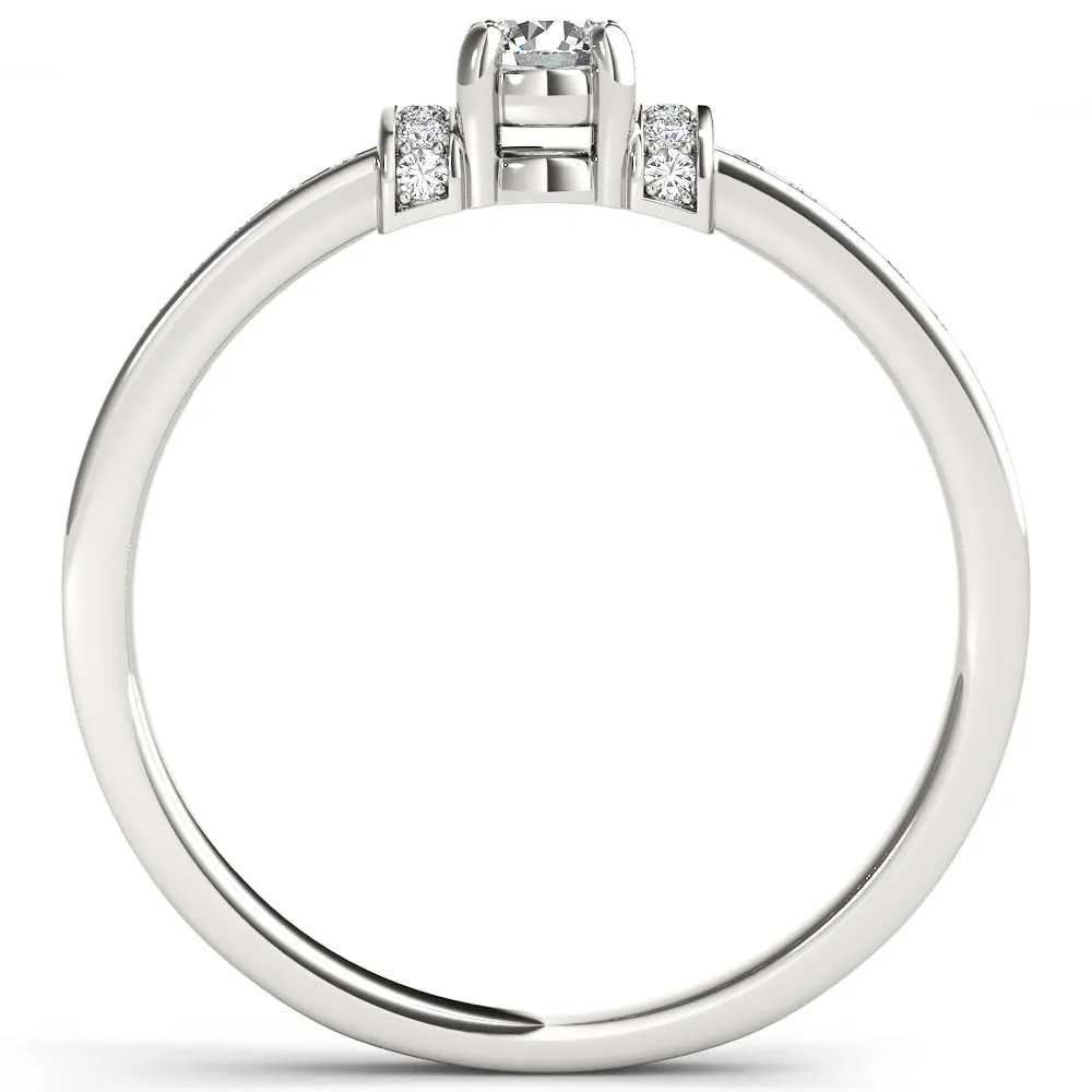 De Couer 10k White Gold 1/4ct TDW Diamond Classic Engagement Ring sold by Zulily product image thumbnail 3