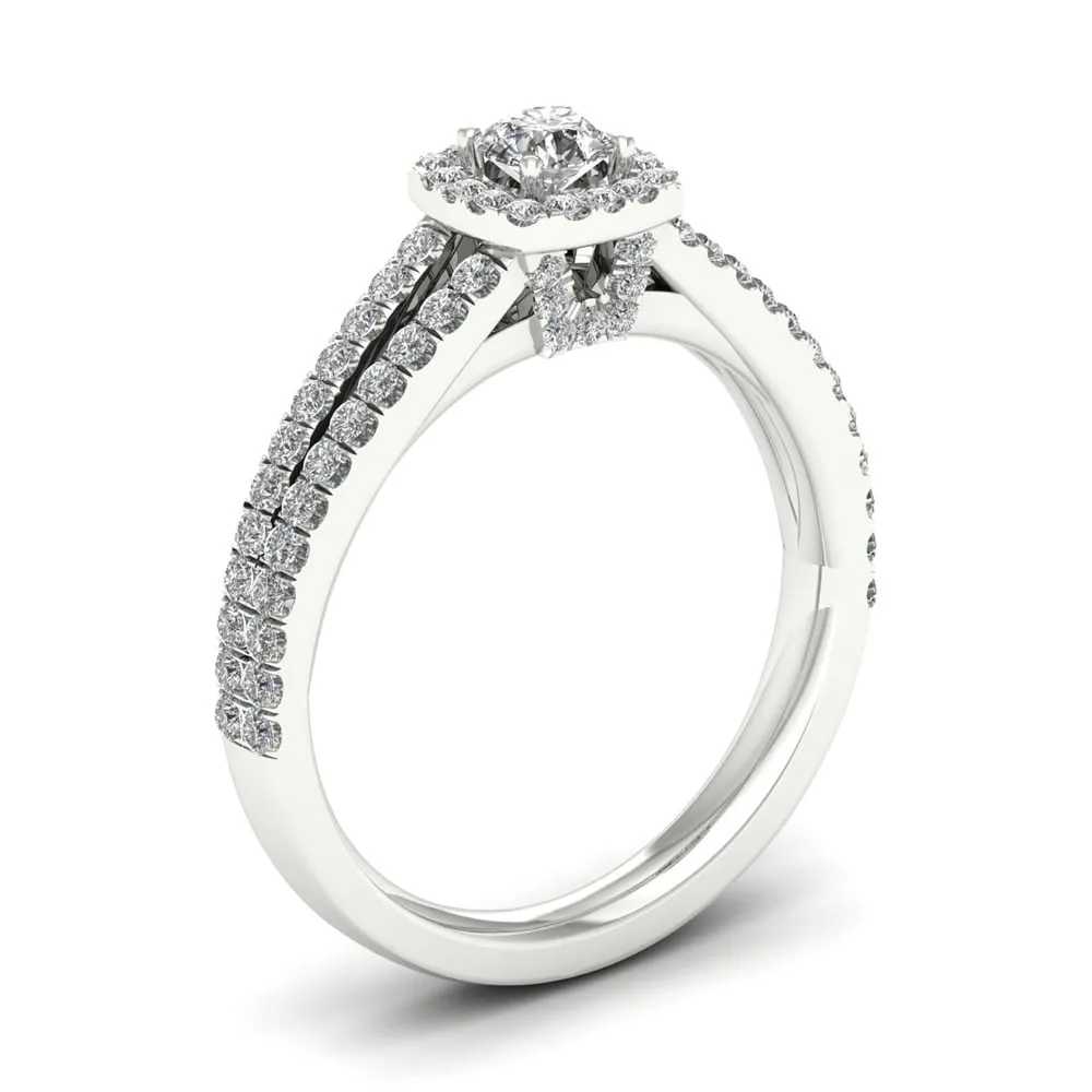 De Couer 3/4ct TDW Diamond Split Shank Ring - White sold by Zulily product image thumbnail 2