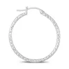Marquee Jewels .925 Sterling Silver 30 mm Diamond-Cut Hoop Earrings sold by Zulily