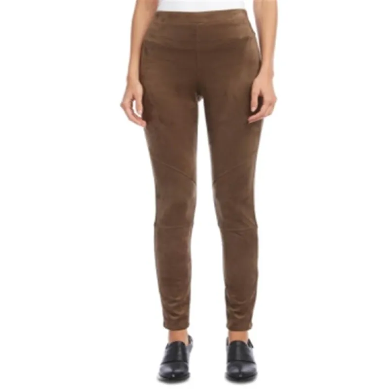 Karen Kane Women's Faux Suede Moto Pants Brown Size XS sold by Zulily