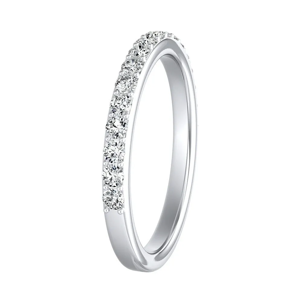 Auriya 3/8ctw Stackable Round Diamond Wedding Band Platinum sold by Zulily product image thumbnail 2