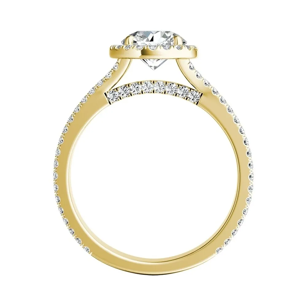 Auriya 14k Gold 1 1/2ct Moissanite and 5/8ctw Halo Diamond Engagement Ring sold by Zulily product image thumbnail 5