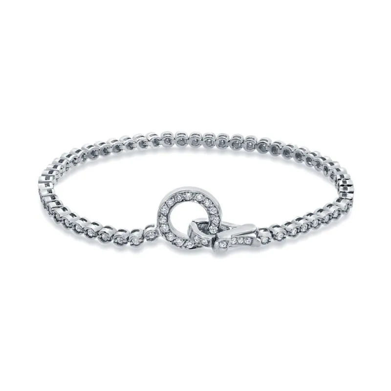 Auriya 14k White Gold 1 1/2ct TDW Round Cut Diamond Tennis Bracelet (H-I, I1-I2) sold by Zulily