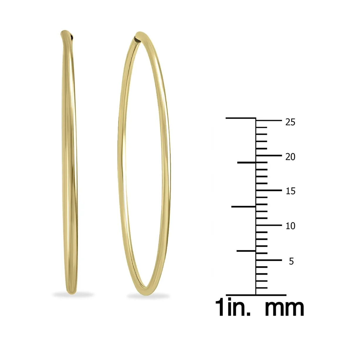 1 1/2 Inch Endless 14K Yellow Gold Filled Hoop Earrings sold by Zulily