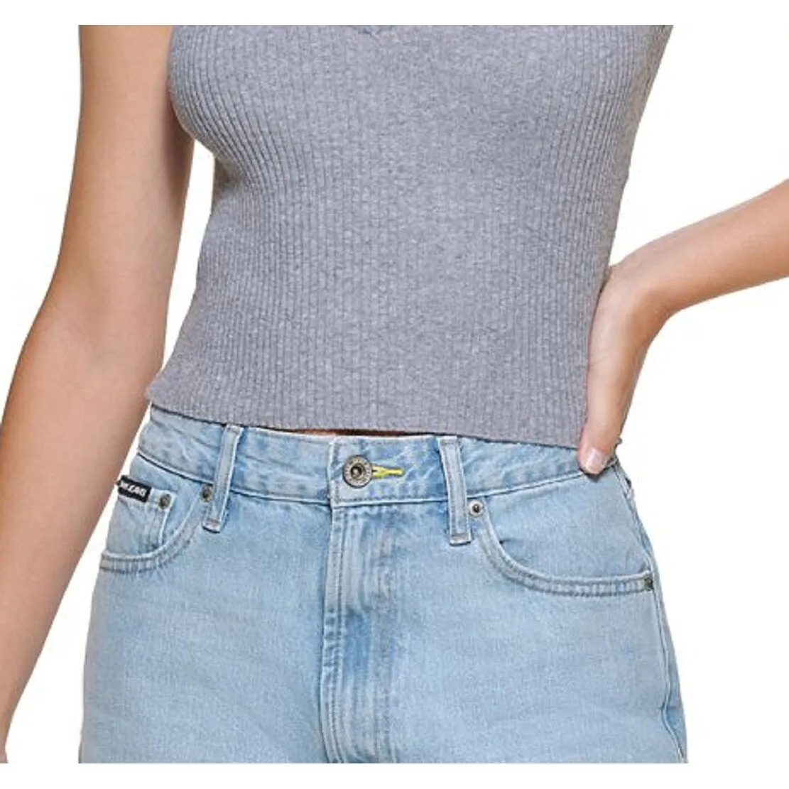 DKNY Women's Cropped Tank Gray Size X-Small - XS sold by Zulily product image thumbnail 3