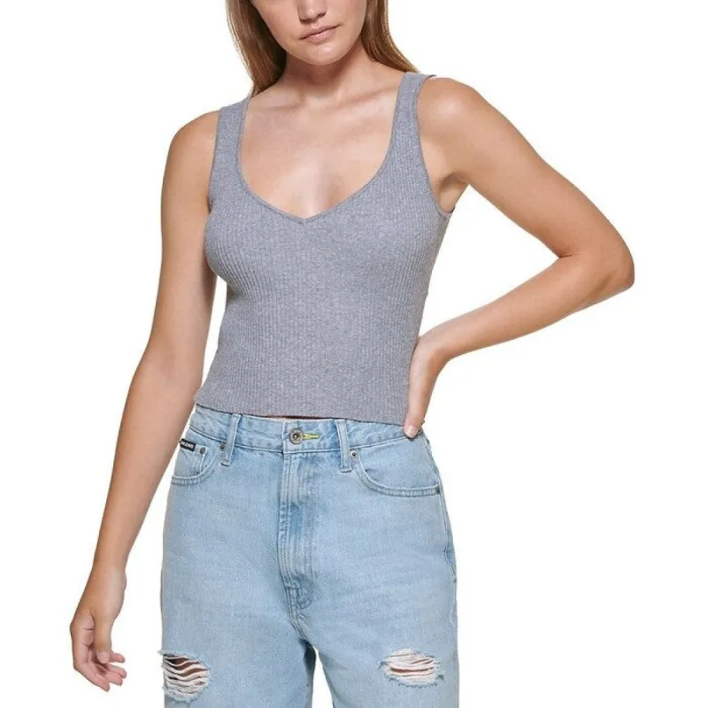 DKNY Women's Cropped Tank Gray Size X-Small - XS sold by Zulily