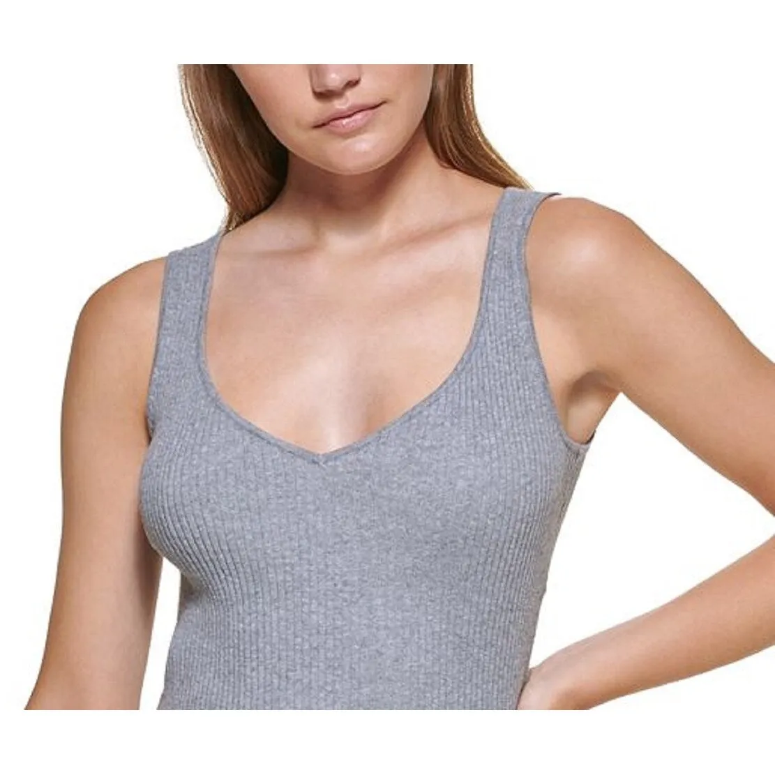 DKNY Women's Cropped Tank Gray Size X-Small - XS sold by Zulily product image thumbnail 2