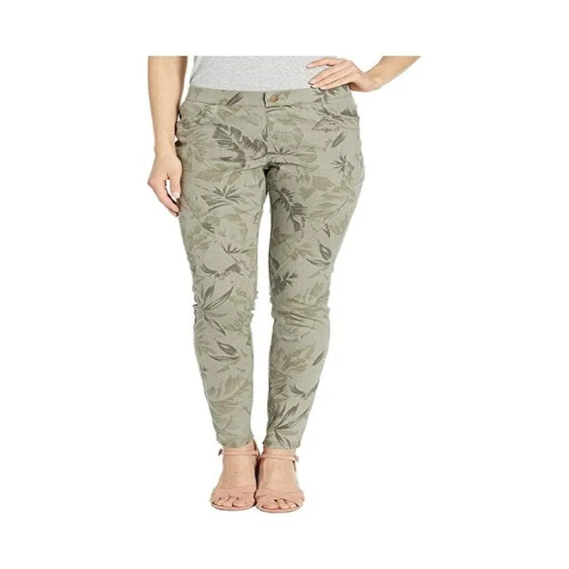 Hue Women's Printed Twill Leggings Green Size X-Large sold by Zulily