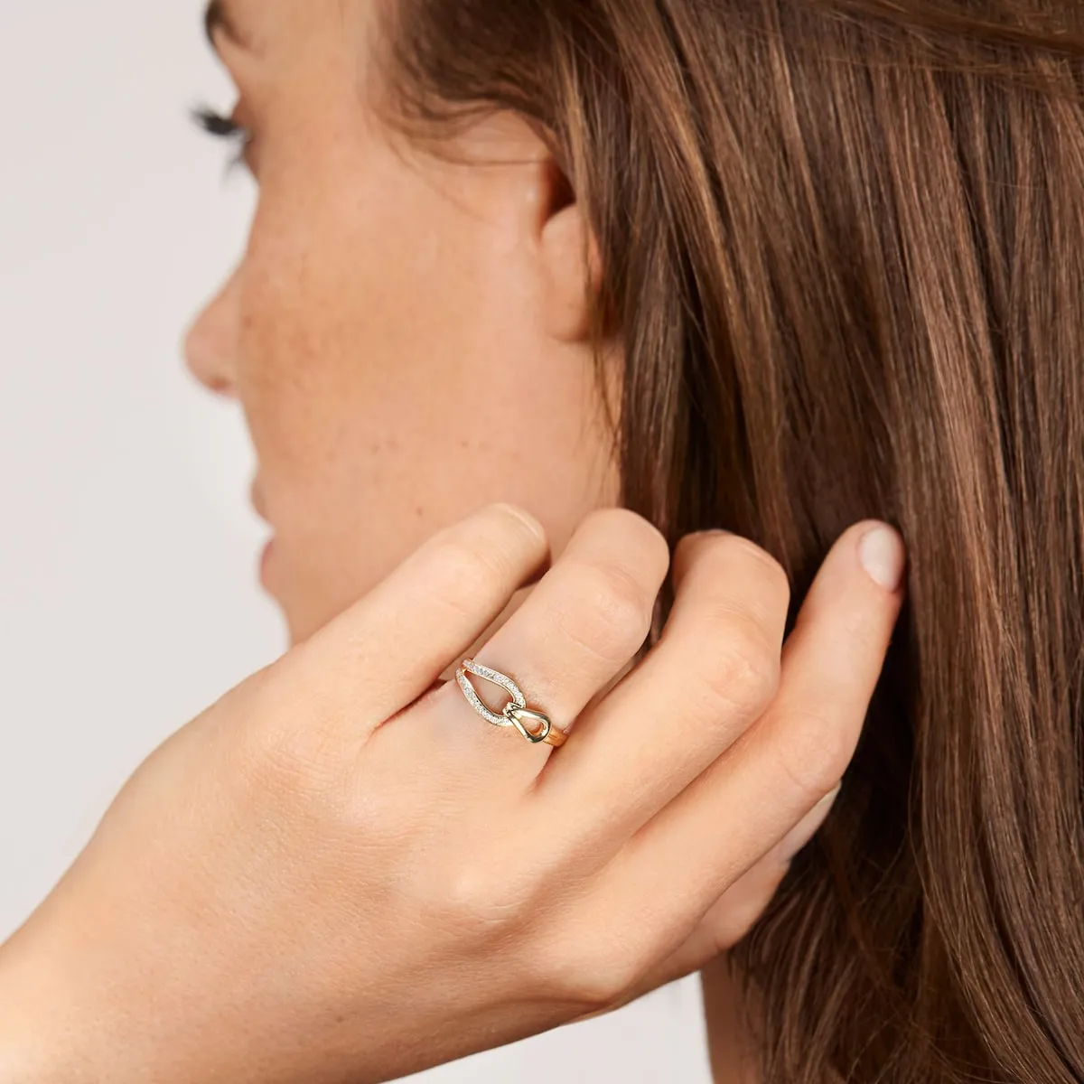 De Couer 10k Yellow Gold 1/10ct TDW Diamond Fashion Ring sold by Zulily product image thumbnail 2