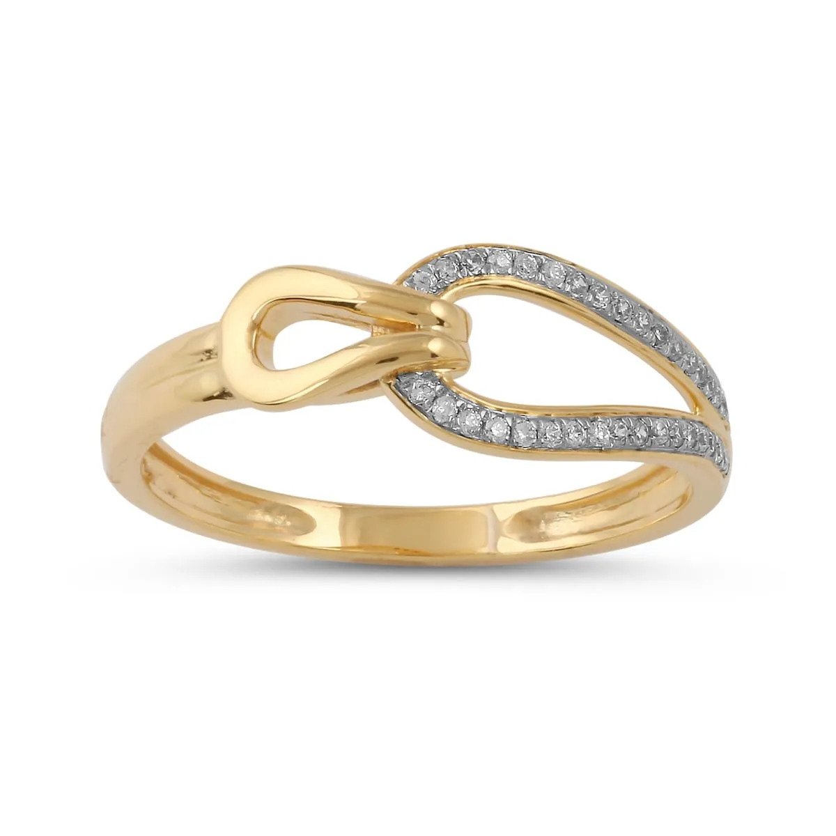 De Couer 10k Yellow Gold 1/10ct TDW Diamond Fashion Ring sold by Zulily product image thumbnail 3