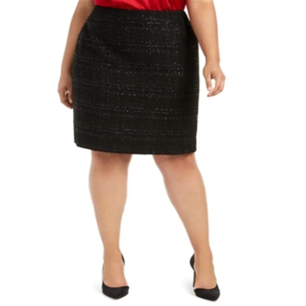CALVIN KLEIN Women's Knee Length Pencil Wear to Work Skirt Black Size 2X sold by Zulily product image thumbnail 4