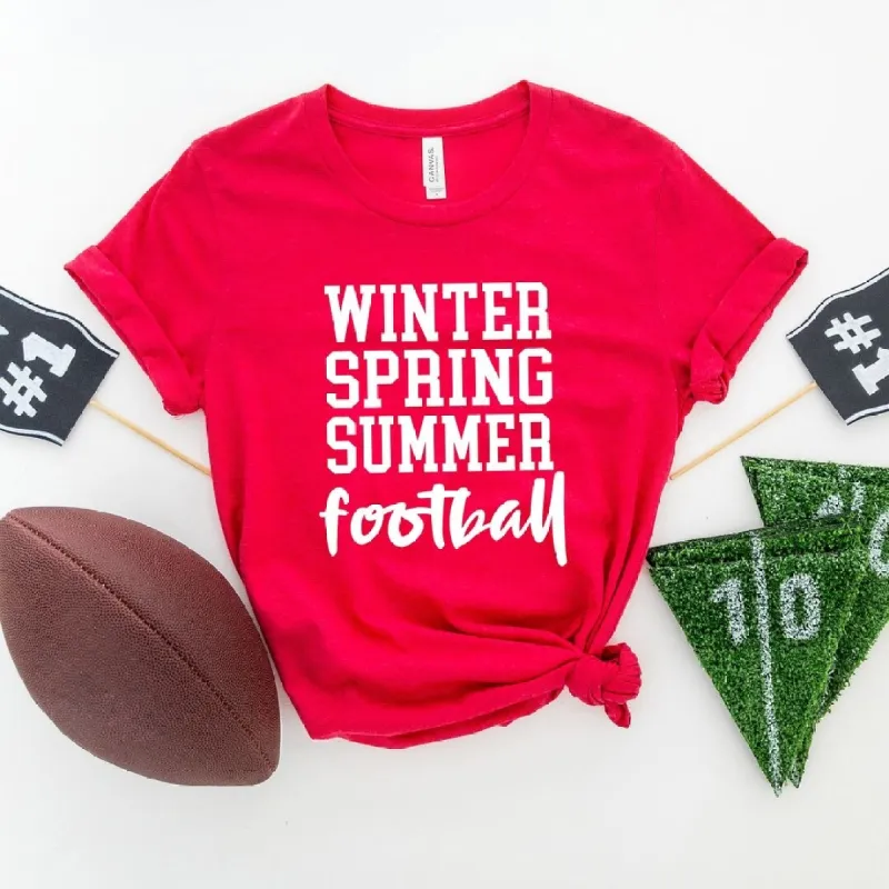 Winter Spring Summer Football Short Sleeve Tee sold by Zulily