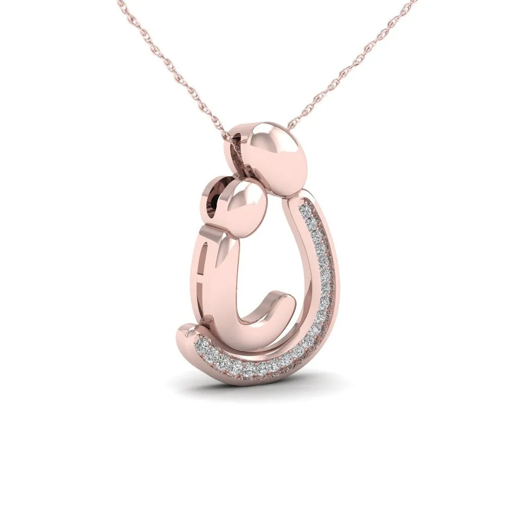 De Couer 1/20ct TDW Diamond Motherly Love Necklace - Pink sold by Zulily product image thumbnail 2