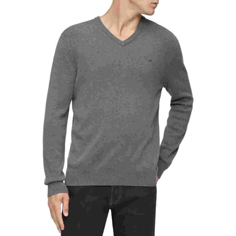 Calvin Klein Men's Regular-Fit V-Neck Sweater Dark Gray Size Small sold by Zulily