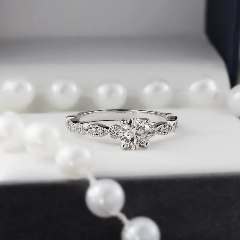 Auriya 14k Gold Vintage 2 1/2ct Round Moissanite Engagement Ring sold by Zulily