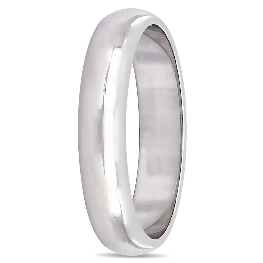 Miadora 10k White Gold Ladies Wedding Band (4 mm) sold by Zulily product image thumbnail 3