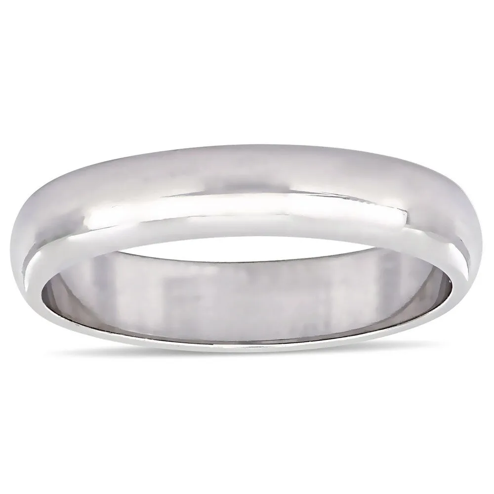 Miadora 10k White Gold Ladies Wedding Band (4 mm) sold by Zulily product image thumbnail 2
