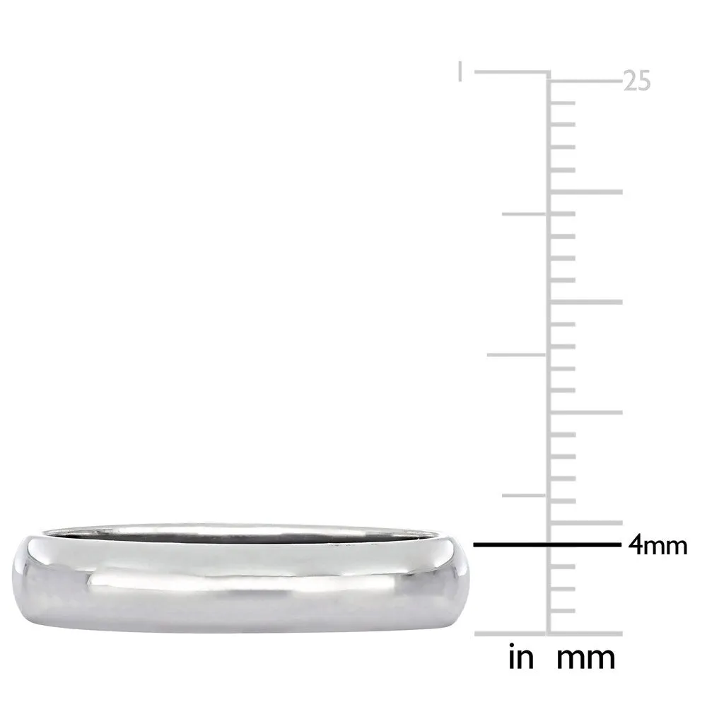 Miadora 10k White Gold Ladies Wedding Band (4 mm) sold by Zulily product image thumbnail 4