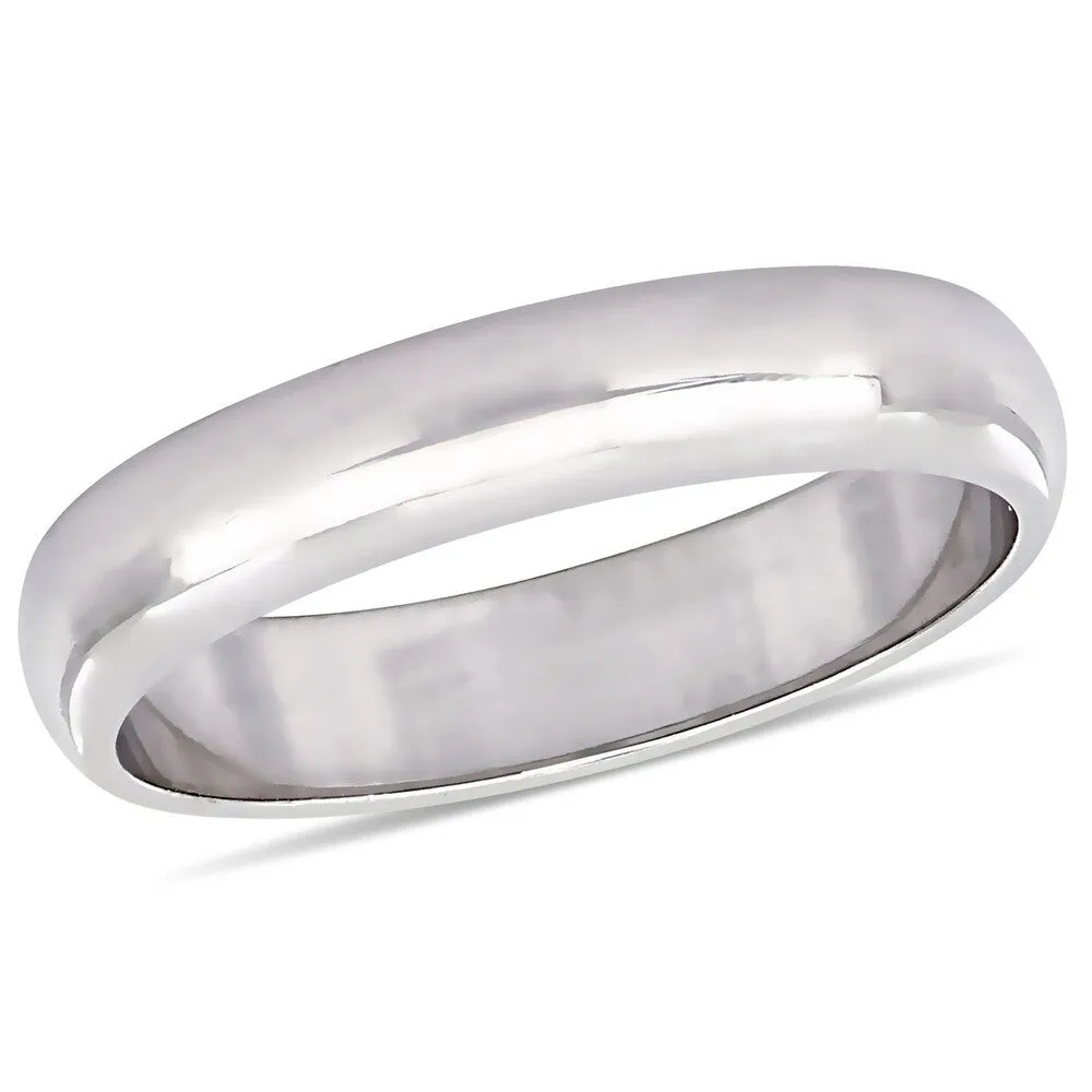 Miadora 10k White Gold Ladies Wedding Band (4 mm) sold by Zulily