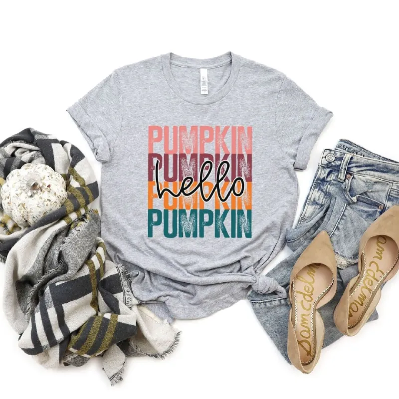 Hello Pumpkin Stacked Short Sleeve Tee sold by Zulily
