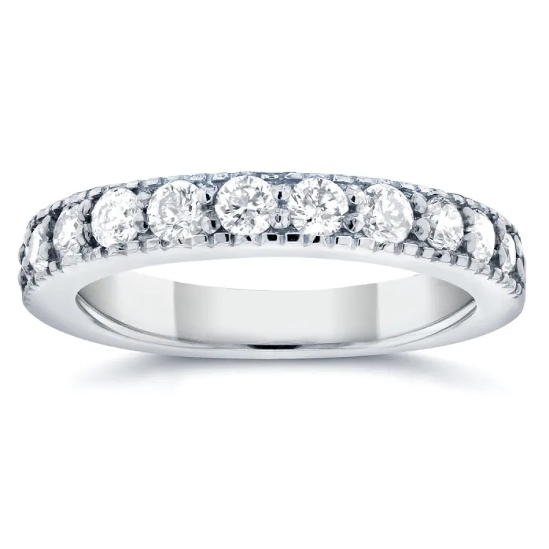 Annello by Kobelli 14k White Gold 1/2ct TDW Round Diamond Womens Band sold by Zulily